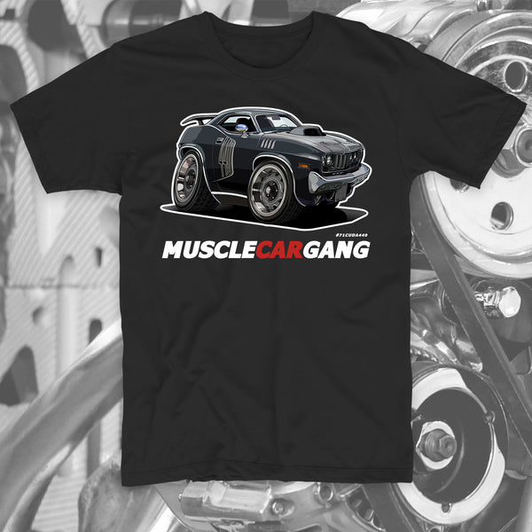 1971 Plymouth ‘CUDA 440-6 Pack Tee (Black)