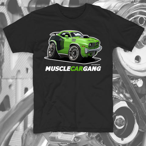 1971 Plymouth ‘CUDA 440-6 Pack Tee (Lime)